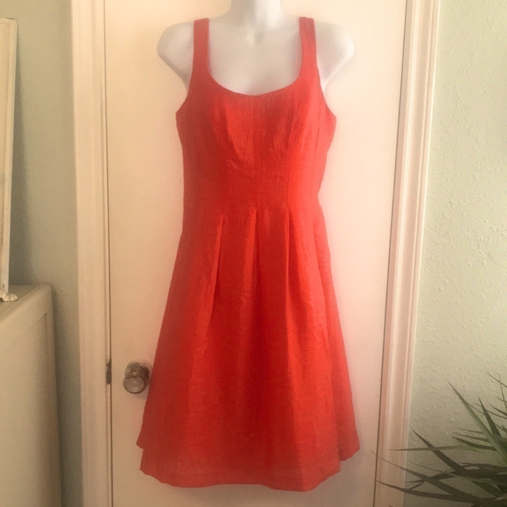 Nine West Shimmery Orange Midi Dress